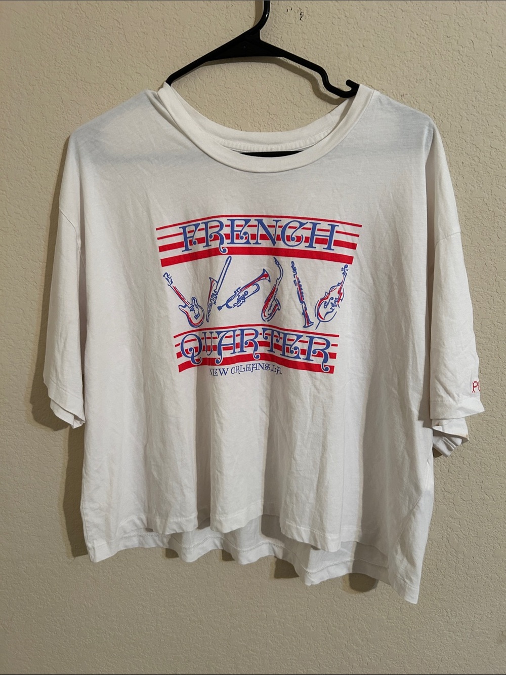 Polo Ralph Lauren French Quarter Graphic Tee - White with Red & Blue Print